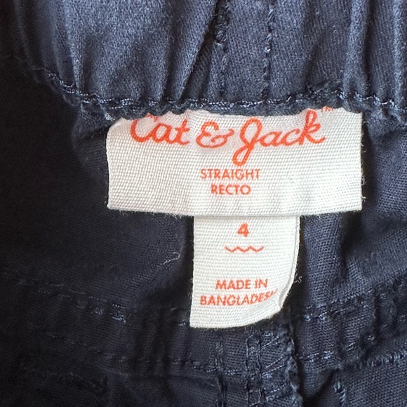 Cat & Jack Stretch Straight Fit Pull-On Pants Navy size 4 - Picture 3 of 6